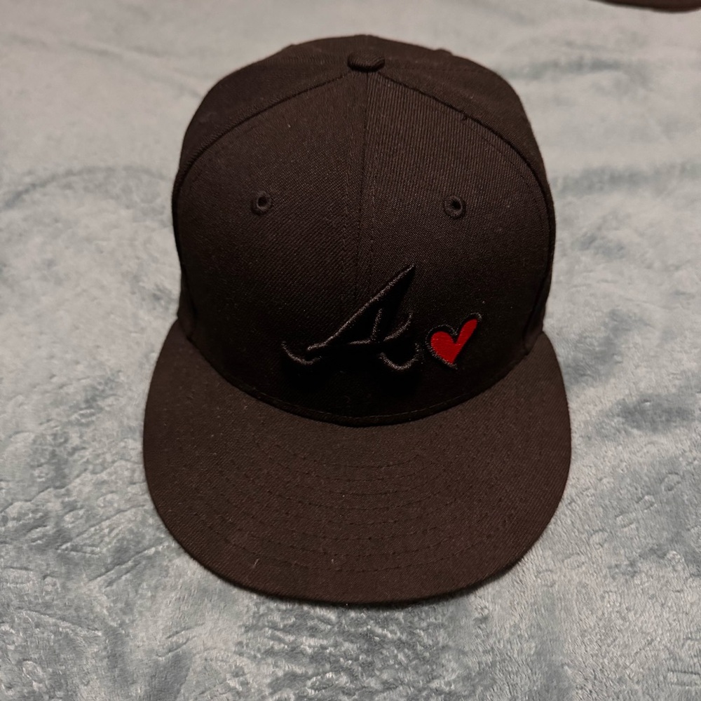 New Era Black Hat with Red Accent
